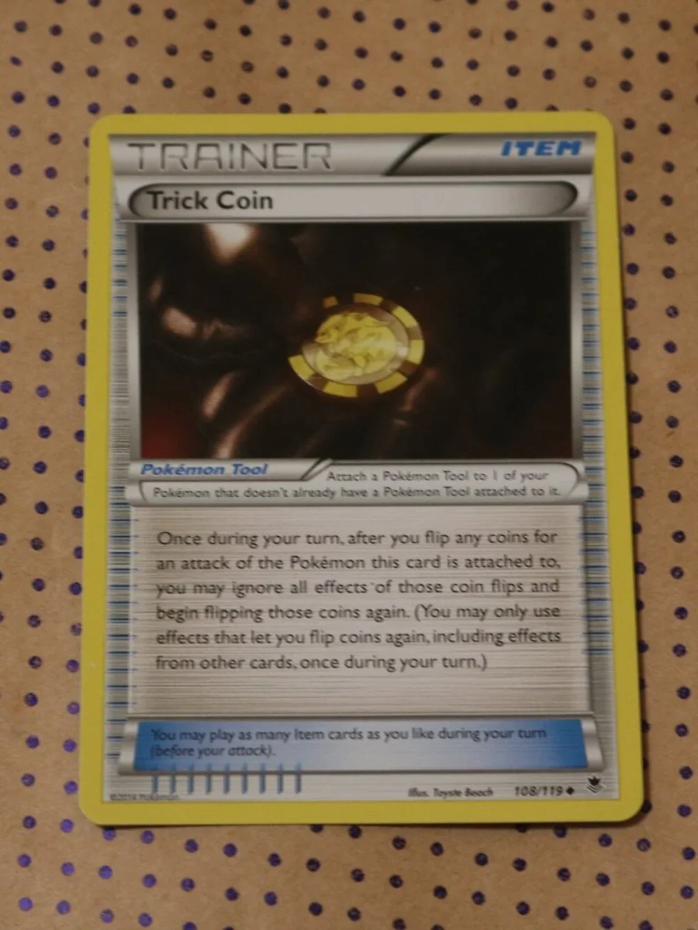 Trick Coin 108/119 Pokemon Card (2014)